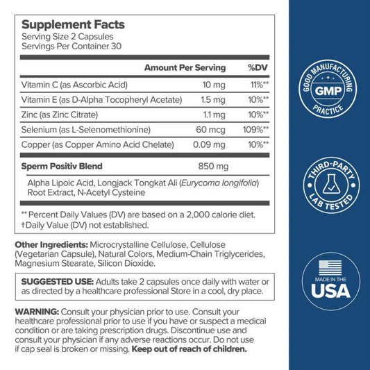 Clinically Studied Capsules for Peak Sperm Health & Male Vitality